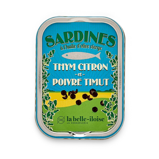 La Belle-Iloise – Saint-Georges Sardines with Lemon Thyme & Timut Pepper 115g